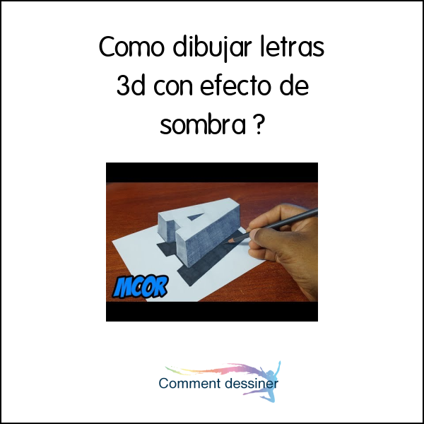 Cómo dibujar letras 3d con efecto de sombra